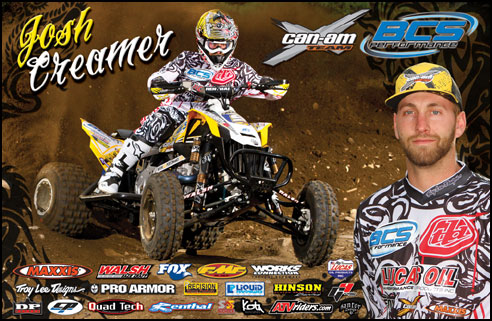 NEATV-MX Pro ATV Racer #9 Josh Creamer - Can-Am DS450 Sport ATV