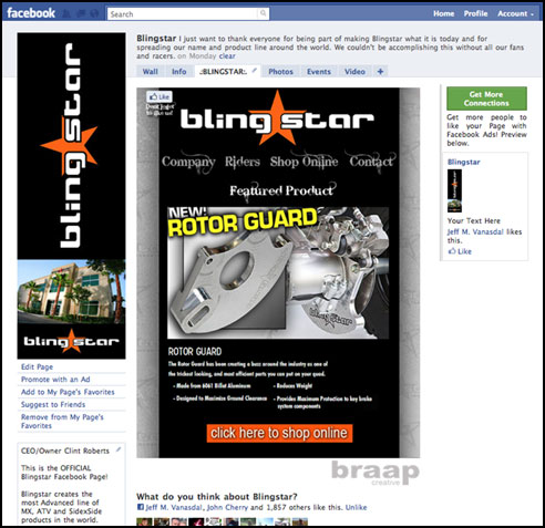 Blingstar ATV Aluminum Products Custom Facebook Page