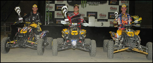 2011 Monster Energy Montreal SuperMotocross ATV Podium (left to right)