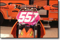 Ironman GNCC Pink Breast Cancer Awareness Number Plates