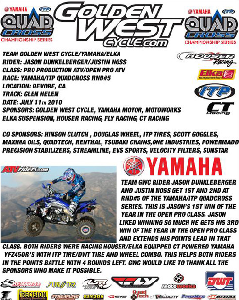 Golden West Cycle / Yamaha Motors - ATV & Motorcycles