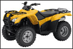 Yellow Honda Rancher Utility ATV