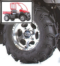 25-in. Mud Lite XL tire on 12-in.