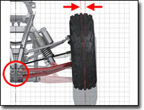 KFX450R’s narrow frame