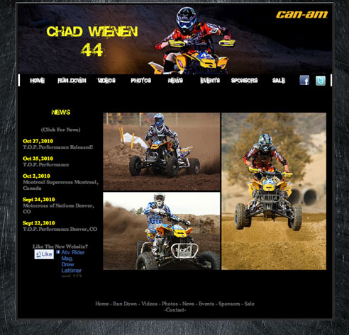 Factory Can-Am Rider Chad Wienen's Website