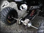 Project Black Honda 450R ATV Rear End