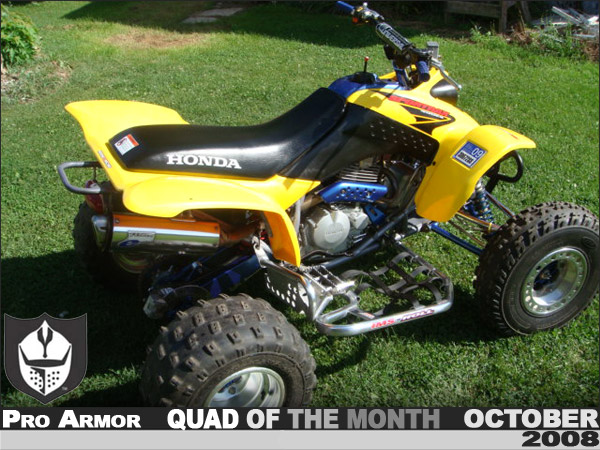 Custom Axis/Roll Design Honda 416EX ATV - Pro Armor's October '08 Quad of 