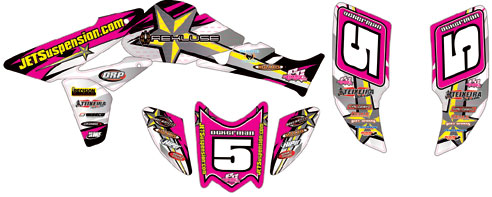 Spider Graphix' GNCC XC1 Pro ATV Racer Donnie Ockerman's Breast Cancer Awarness Custom Pink Graphics Kit 
