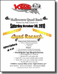 VORRA Short Course ATV/ UTV Halloween Quadbash Flyer