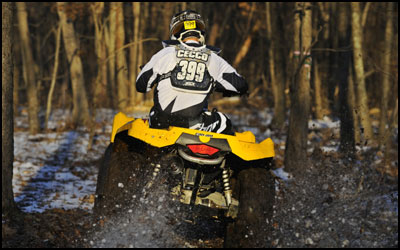 Rick Cecco Ripping up the Ice on his Can-Am Outlander 800R