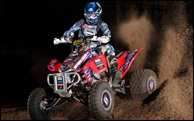 Pro ATV Racer Jarrod McClure - National Guard Honda TRX450R 
