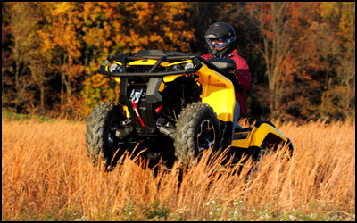 2012 Can-Am Outlander 1000 XT Utility ATV Wheelie