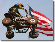 Suzuki's Jeremie Warnia  -  Pro ATV Motocross Racers
