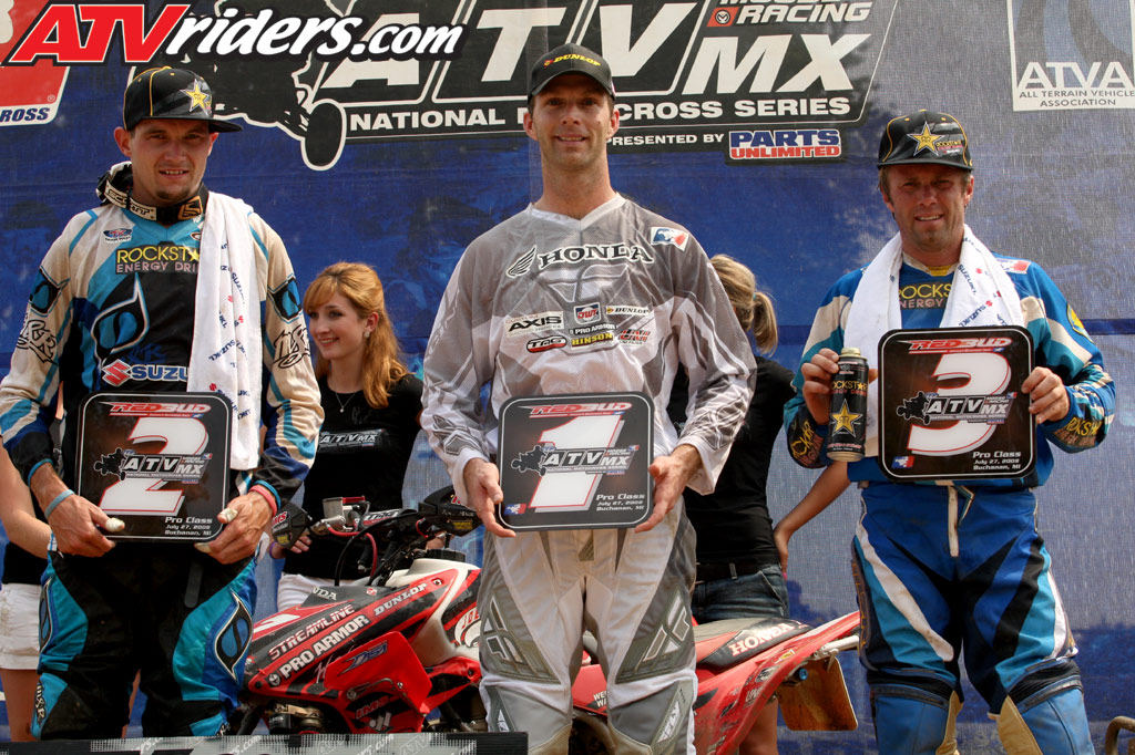 Joe Byrd clutches his trophy after winning the RedBud National at Red