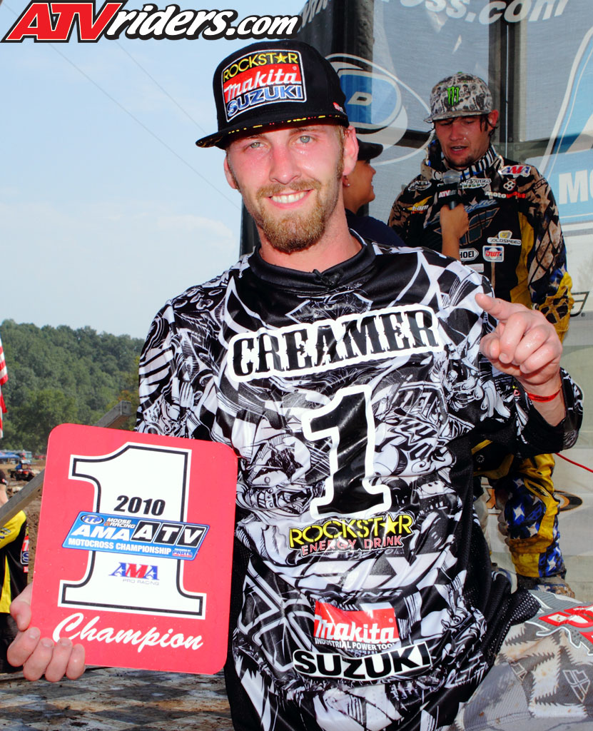 Rockstar Makita Suzuki’s Josh Creamer is the 2010 AMA ATV MX Champion