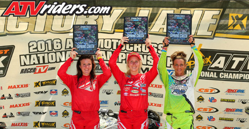 Women ATV Motocross Podium
