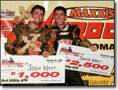 Arctic Cat's Jesse West & Josh West share the Podium in the Utility ATV Class with a 1st & 3rd Place finish
