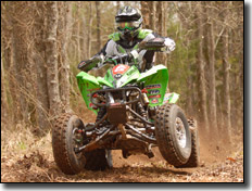 William Yokley aboard a Kawasaki KFX450R