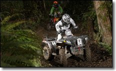 Polaris Sportsman ATV Racing in the Snow