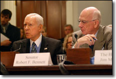 US Sen. Orrin Hatch and US Sen. Robert Bennett