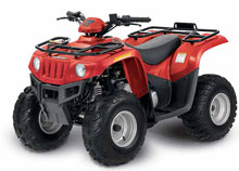 Red Arctic Cat 90 Utility ATV