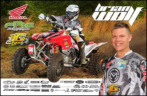 GNCC XC1 Pro ATV Racer Brian Wolf - Honda 450R ATV