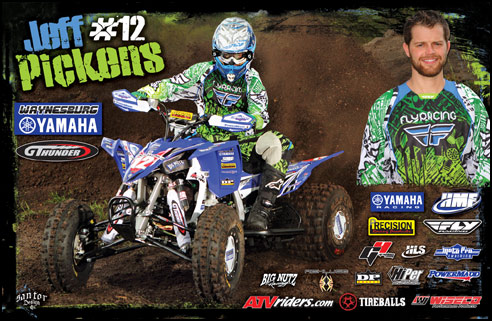 GNCC XC1 Pro ATV Racer Jeff Pickens - Yamaha YFZ450R ATV