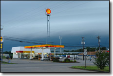 Shell Gas Station - Rain Clouds