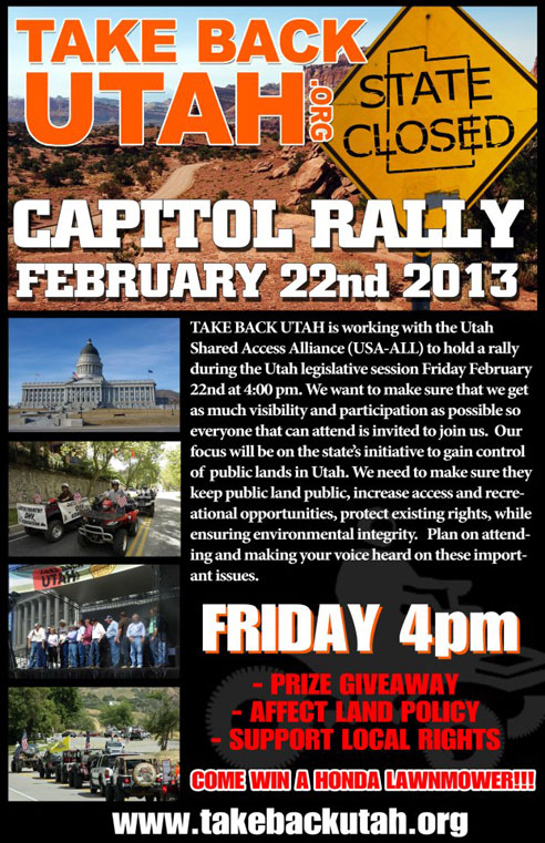 Take Back Utah Rally Poster