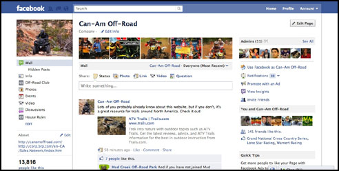 Can-Am's Facebook Page