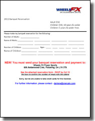 CMRC Awards Banquet Reservation Form
