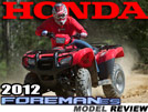 2012 Honda Foreman 500 4x4 EPS Utility ATV Test Ride Review