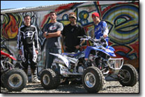 Mike Metzger with akraix team riders Derek Guetter, Steve Weissinger, and Garret Engelstad