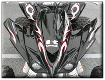 2008 Kawasaki KFX450 Sport ATV front and rear outer fenders