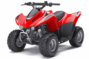 2009 Red Kawasaki KFX50 ATV