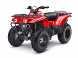 Red 2009 Prairie 360 4x4 ATV