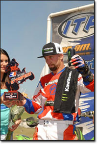 Team Green Kawasaki Josh Creamer ATV Podium