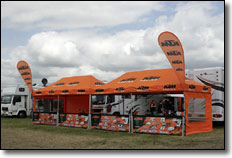 KTM UK Pit Area Tents Set-Up
