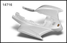 White KFX450R Stock Type Rear Fender