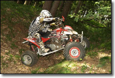 German Polaris ATV Rider Juergen Mohr Woods Riding