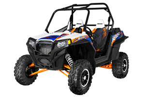 2013 RZR XP 900 EPS SxS - White Lightning / Orange Madness / Blue