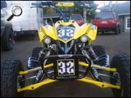 Front of Suzuki LTR450 QOTM ATV