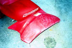Rear fender before..