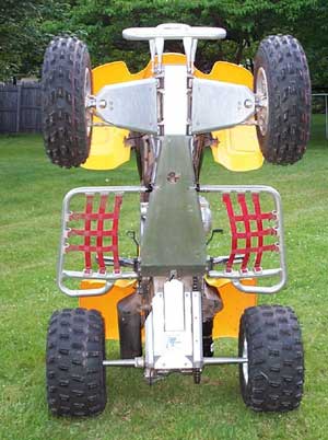 full size view of a pro-tec skidplate mounted on a 400EX