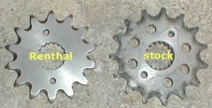 Renthal Sprocket vs Stock