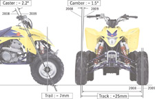 2009 Suzuki LT-Z400 Quad Sport ATV Wider Stance
