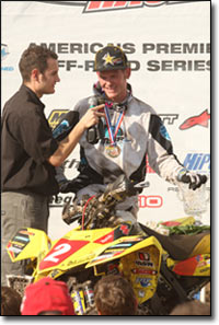 Team Suzuki ATV Rider Chris Borich Podium