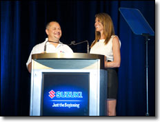 Suzuki's Rod Lopusnak presenting infront of over 1400 people in attendance