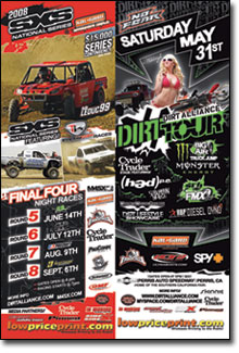 2008 SXS UTV Night Race Series Flyer