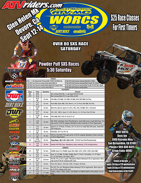 WORCS Racing Round 8 Race Flyer